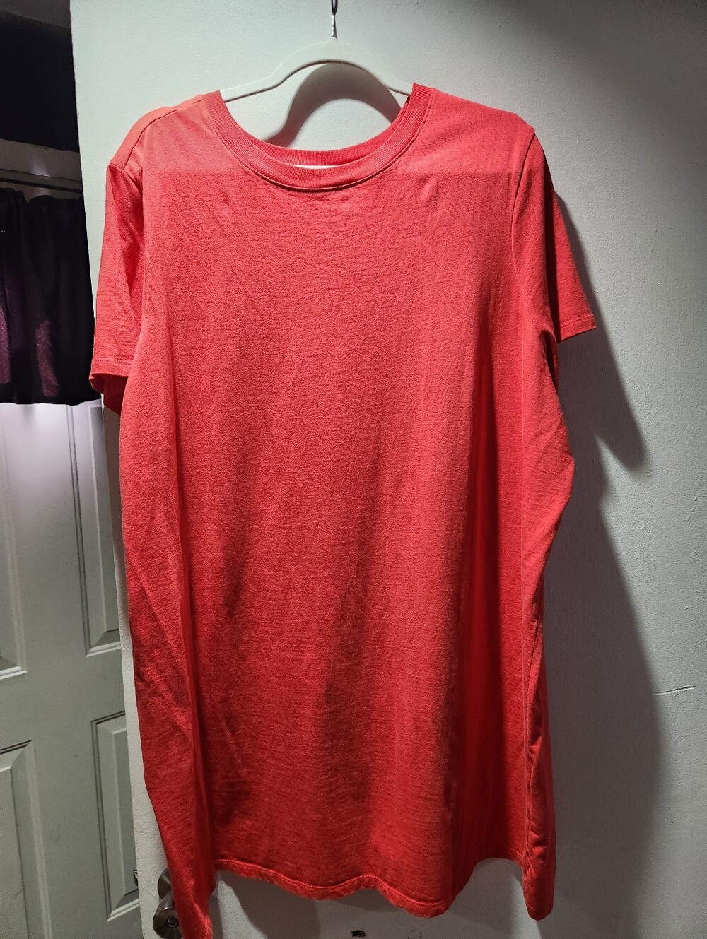 Womens Coral Short-Sleeve Dress